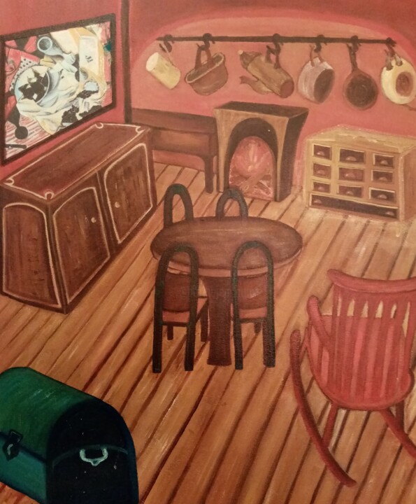 绘画 标题为“Cuisine” 由Claude Lali, 原创艺术品, 丙烯 安装在木质担架架上