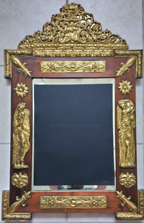 Diseño titulada "miroir ancien de st…" por Art Plaisir, Obra de arte original