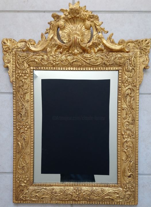 Design intitulée "Miroir en laiton re…" par Art Plaisir, Œuvre d'art originale