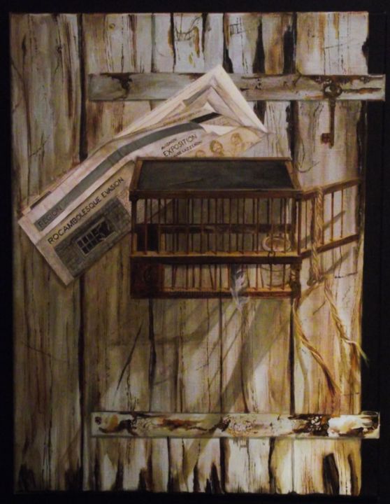 Peinture intitulée "L'envol" par Claude Lazzeroni, Œuvre d'art originale, Huile