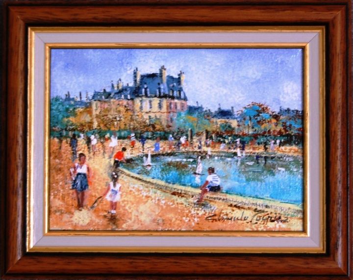 Painting titled "2-jardin-des-tuiler…" by Claude Mourier, Original Artwork