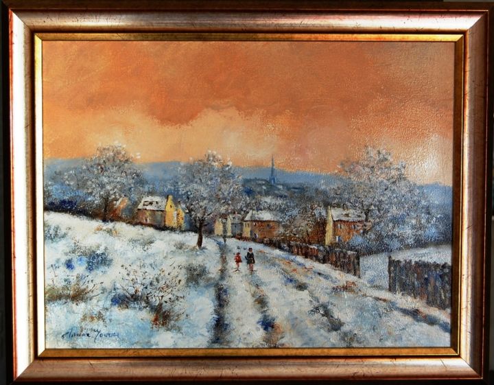 Painting titled "20-autun-la-ballade…" by Claude Mourier, Original Artwork, Oil