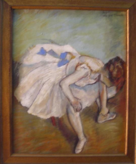 Pintura intitulada "danseuse hommage de…" por Claude Poisson, Obras de arte originais