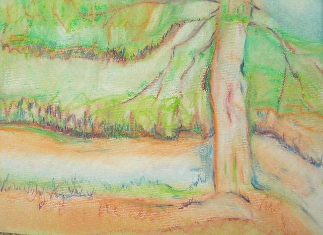 Peinture intitulée "promenade au bois d…" par Claude Poisson, Œuvre d'art originale