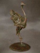 Sculptuur getiteld "OSTRICH" door Claude Roy, Origineel Kunstwerk, Metalen