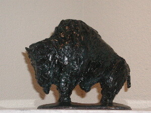 Sculpture intitulée "bison" par Claude Roy, Œuvre d'art originale, Métaux