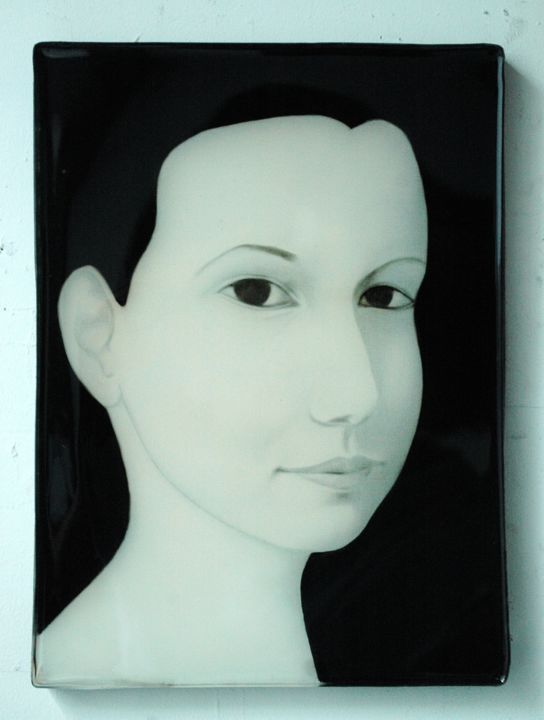 Peinture intitulée "Portrait" par Claude Como, Œuvre d'art originale, Huile