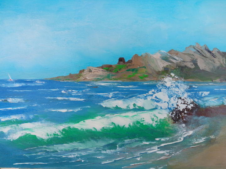 Peinture intitulée "Scandola" par Claude Delaflor, Œuvre d'art originale,