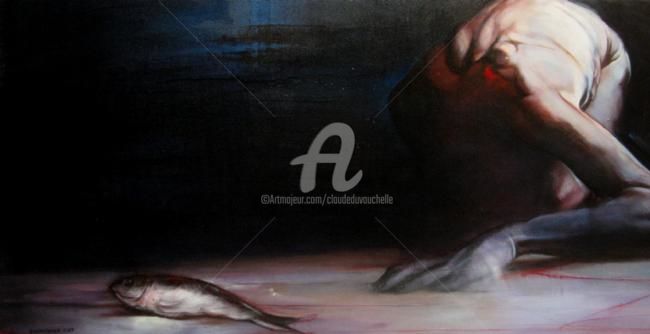 Peinture intitulée "Animalité III" par Claude Duvauchelle, Œuvre d'art originale, Huile