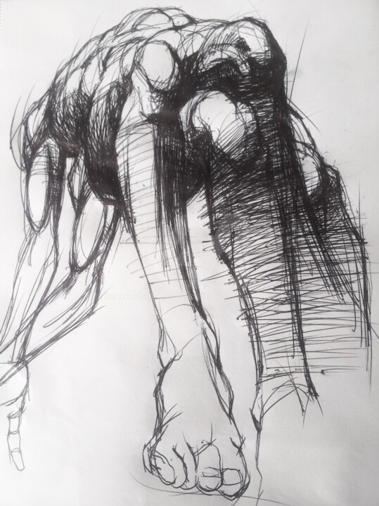 Petit Dessin 30 X 20 Cm Stylo Bille 2015 Drawing By Claude