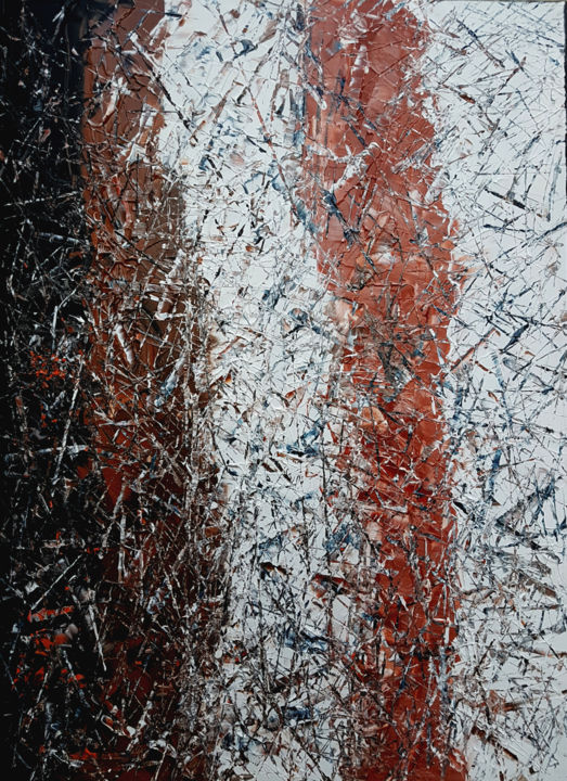 Peinture intitulée "Magnétique" par Claude Grand, Œuvre d'art originale, Acrylique