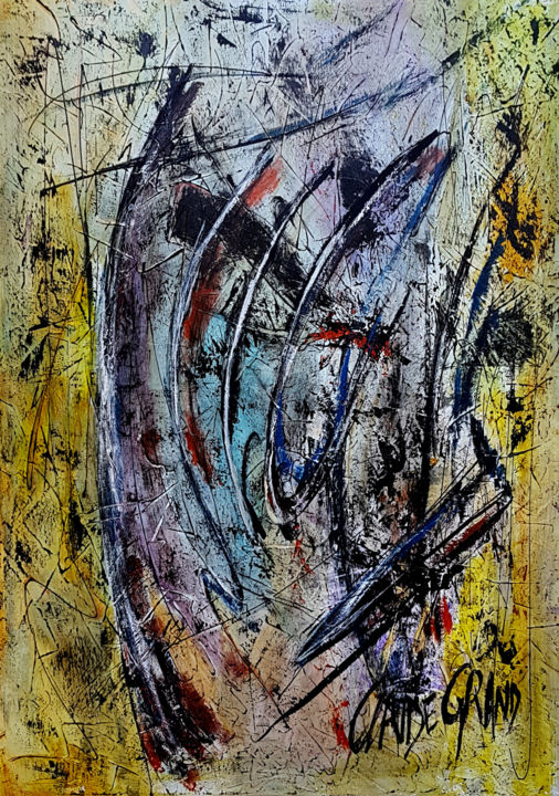 Painting titled "Graffitis n°4" by Claude Grand, Original Artwork, Acrylic