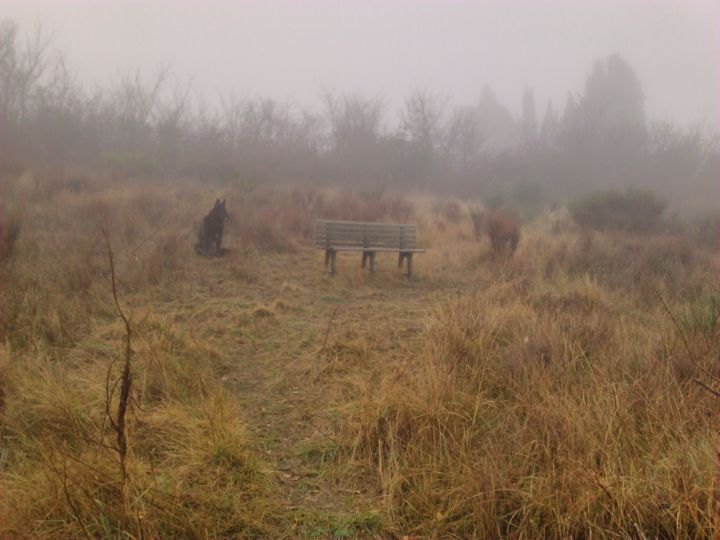 Photographie intitulée "L'absence" par Claude Grand, Œuvre d'art originale, Photographie numérique