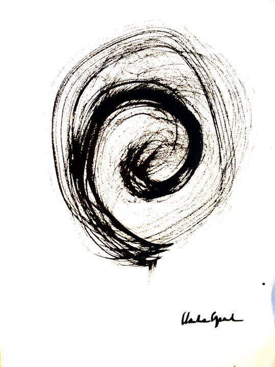 Disegno intitolato "Spirales 002" da Claude Grand, Opera d'arte originale, Inchiostro