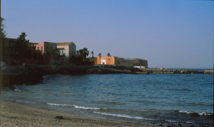 Photography titled "La plage et le fort…" by Claude Grand, Original Artwork