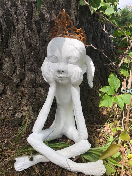 Escultura intitulada "Silêncios" por Claudia Marques, Obras de arte originais, Argila