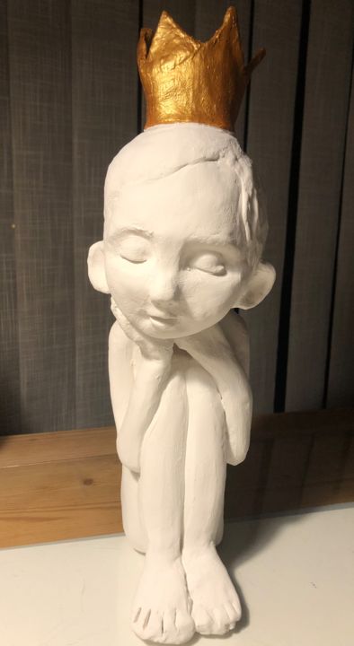 Sculpture titled "Embalo" by Claudia Marques, Original Artwork, Clay