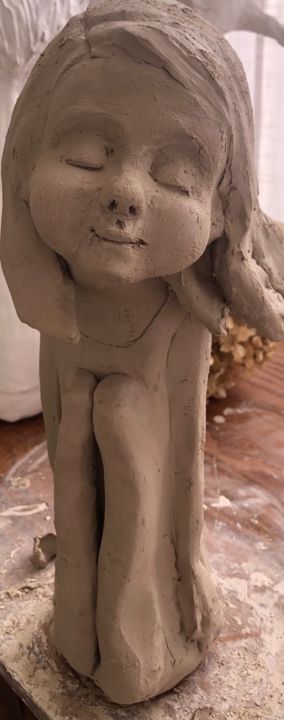 Sculpture titled "Amanhecer" by Claudia Marques, Original Artwork, Clay