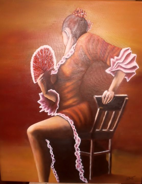 Pintura titulada "donna-espanola.jpg" por Claudia Savoini, Obra de arte original