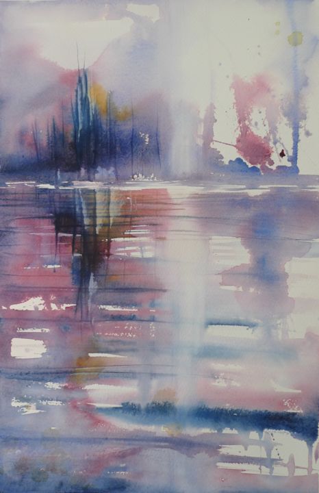 Painting titled "abstract-portrait.j…" by Claudia Slaney, Original Art,
