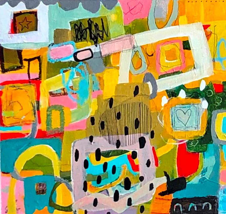 Painting titled "Je vais en Espagne 1" by Claudia D, Original Art, Acrylic