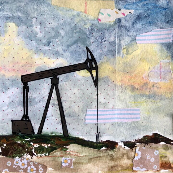 Peinture intitulée "Tremblement de Terre" par Claudia Dumont, Œuvre d'art originale, Acrylique