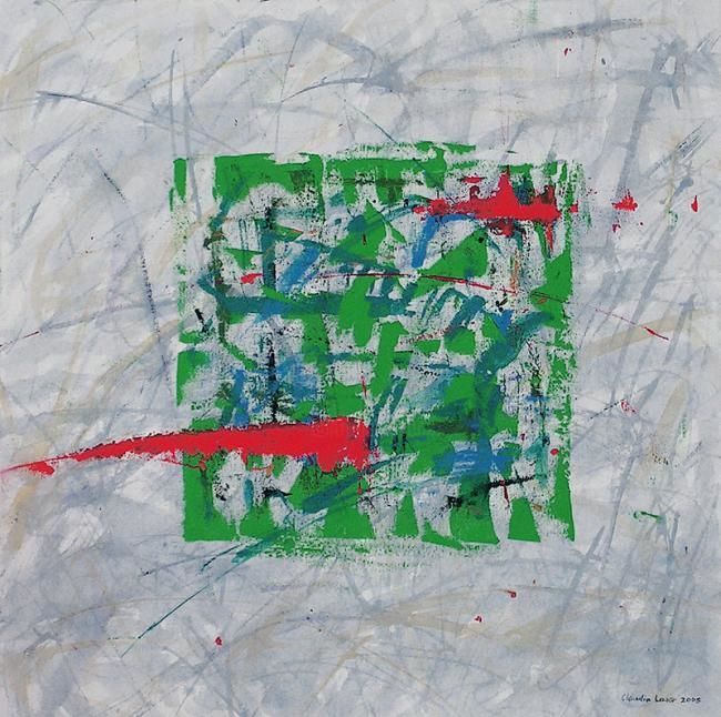 Painting titled "square" by Claudia Lazar, Original Artwork