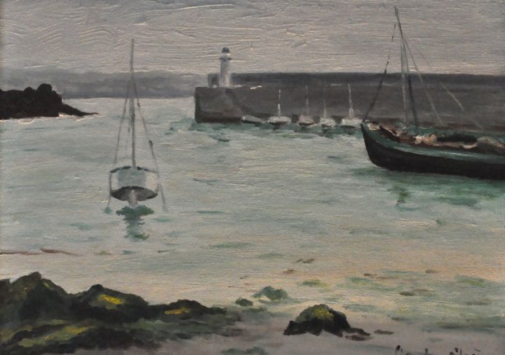 Painting titled "extrait-bord-de-mer…" by Claudie Peinture, Original Artwork