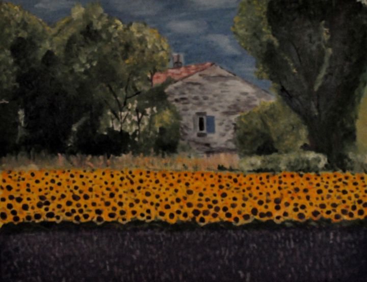 Peinture intitulée "tournesol-1.jpg" par Claudie Peinture, Œuvre d'art originale