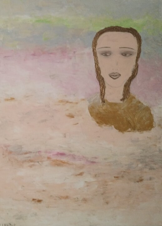 Pintura titulada "La divine naïade" por Claudie Savelli (CLAUDIE-SAVELLI-CLAUDIO), Obra de arte original, Acrílico Montado e…
