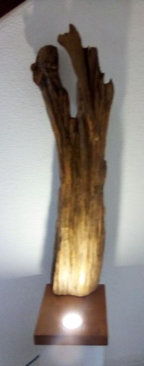 Skulptur mit dem Titel "bois flotté" von Claudie Thedevuide, Original-Kunstwerk, Holz