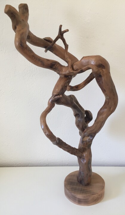Sculpture titled "Elégance" by Claudie Thedevuide, Original Artwork, Wood