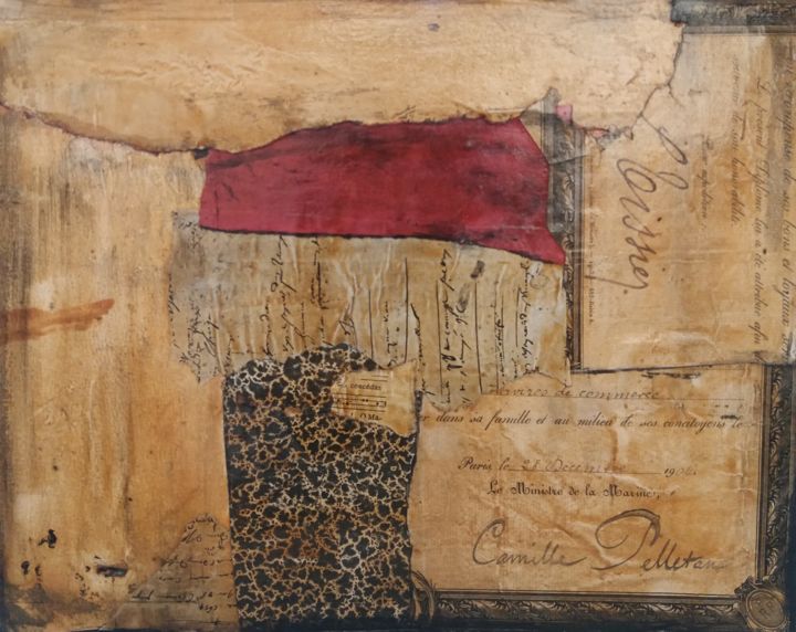 Collages intitulée "20191105_26" par Claudine Belloc, Œuvre d'art originale, Collages