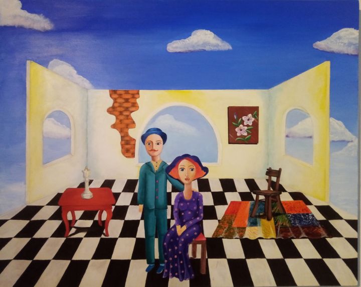 Painting titled "Anioranza" by Claudine Brantes, Original Art, Acrylic