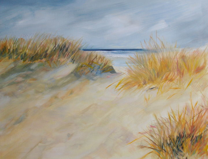 Peinture intitulée "Dune" par Claudine Pochat, Œuvre d'art originale