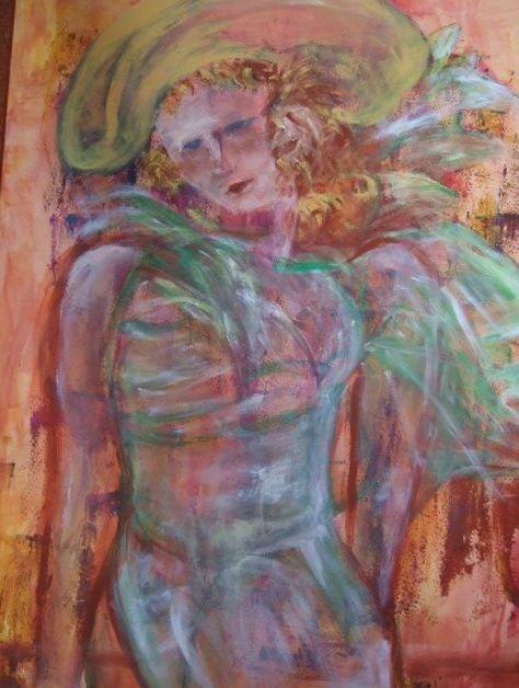 Peinture intitulée "Yvonne" par Claudine Roques Ayache, Œuvre d'art originale, Huile