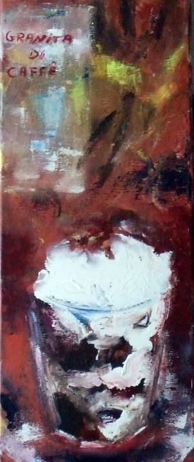Malerei mit dem Titel "Granita di caffe" von Claudine Roques Ayache, Original-Kunstwerk, Acryl