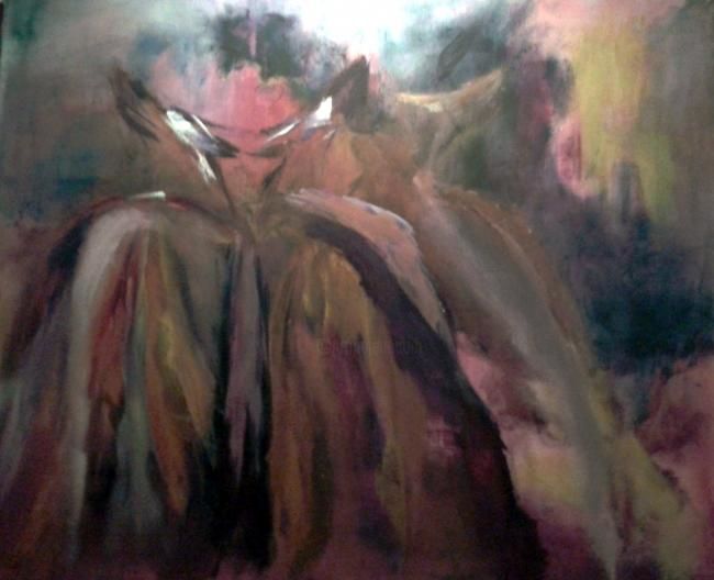 Painting titled "Les robes de Cruella" by Claudine Roques Ayache, Original Artwork, Oil