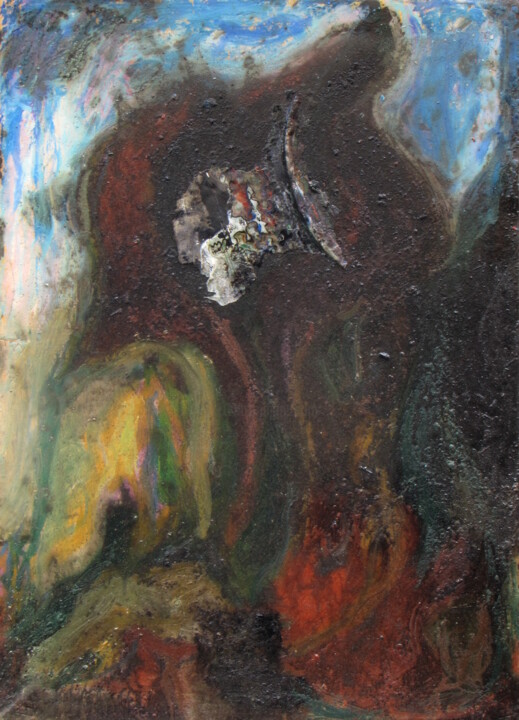 Painting titled "Demeter and Hades" by Claudio Boczon, Original Artwork, Pastel Mounted on Wood Panel