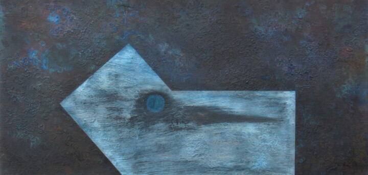 Painting titled "Unfinished theorem" by Claudio Boczon, Original Artwork, Acrylic Mounted on Wood Panel