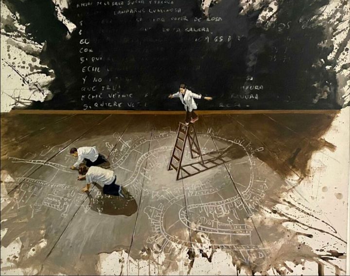 Pintura titulada "La Ruta del Hogar" por Claudio Gallina, Obra de arte original, Oleo