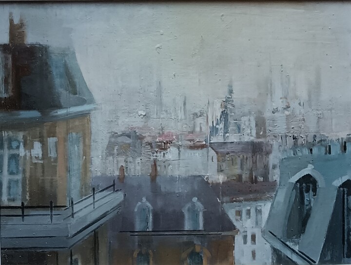 Painting titled ""Architettura dell'…" by Claudio Marciano, Original Artwork, Oil