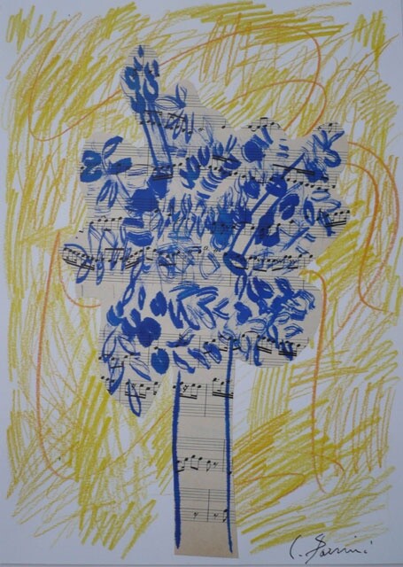 Dibujo titulada "albero" por Claudio Parrini, Obra de arte original