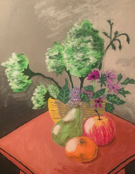 Pintura titulada "Fruits" por Claudio Suenaga, Obra de arte original, Oleo