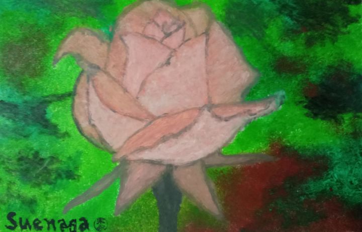 Pittura intitolato "Rose" da Claudio Suenaga, Opera d'arte originale, Olio