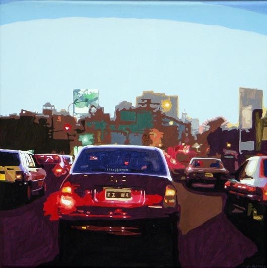 Painting titled "Buenos Aires 50-22" by Claudio Quiroga, Original Artwork