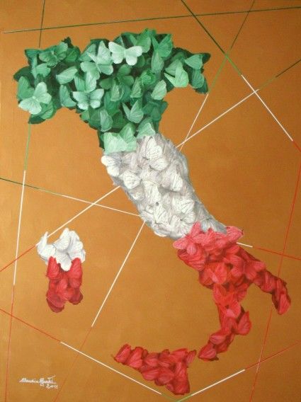 Pittura intitolato "Farfalle d'Italia" da Claudio Guasti, Opera d'arte originale