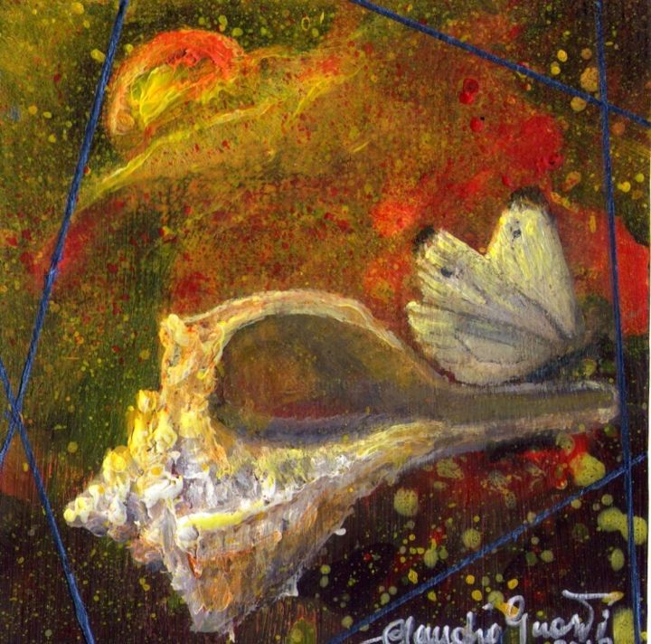 Pittura intitolato "Tempesta solare" da Claudio Guasti, Opera d'arte originale