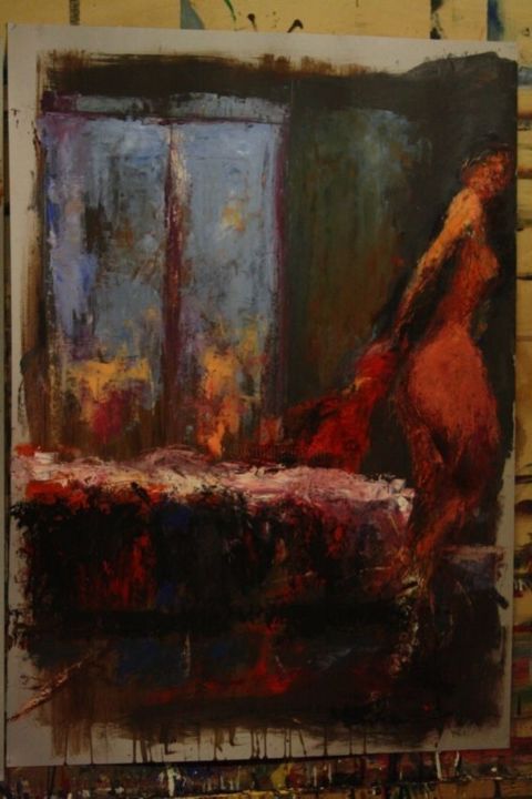 Painting titled "La tua ombra nuda" by Claudio Lia, Original Artwork