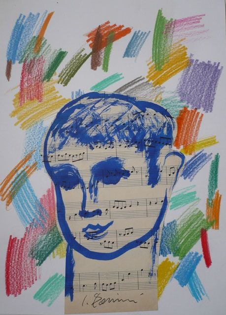 Disegno intitolato "volto" da Claudio Parrini, Opera d'arte originale,